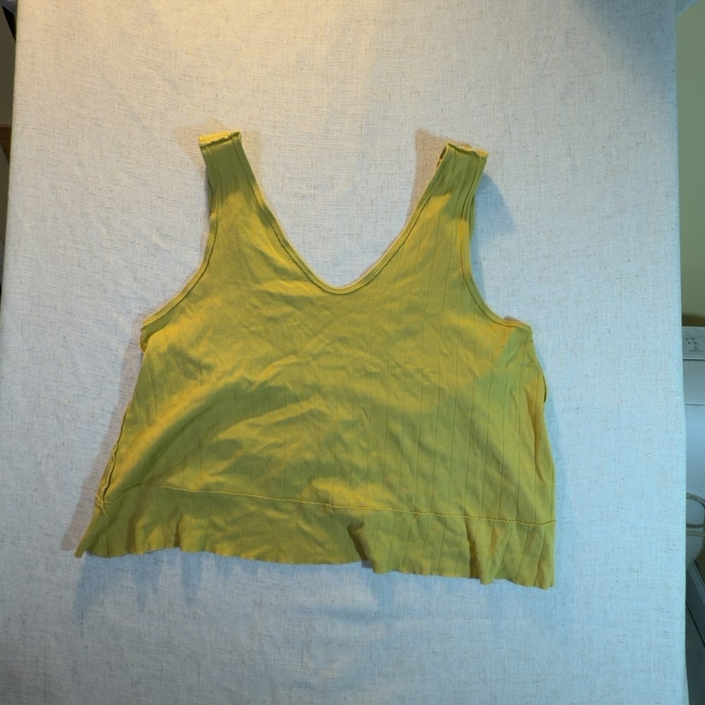 Free People Cropped Tank Top Ribbed Tie Dye Women's Size Large
